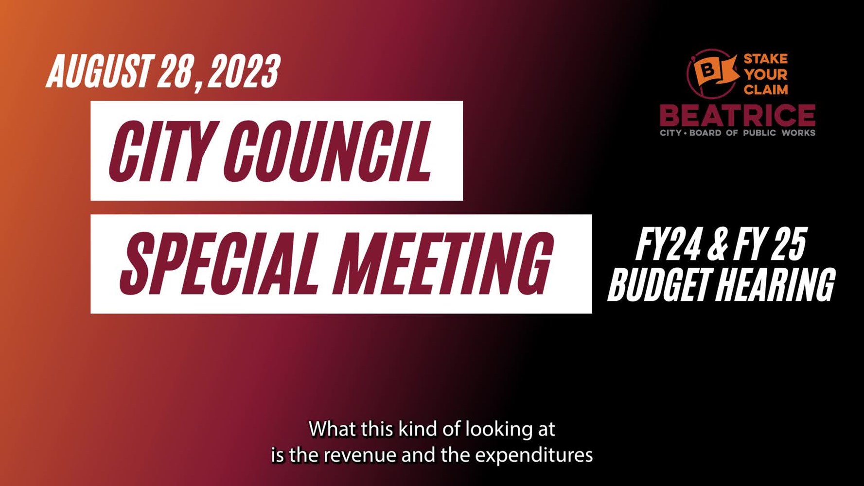 City Council Special Meeting